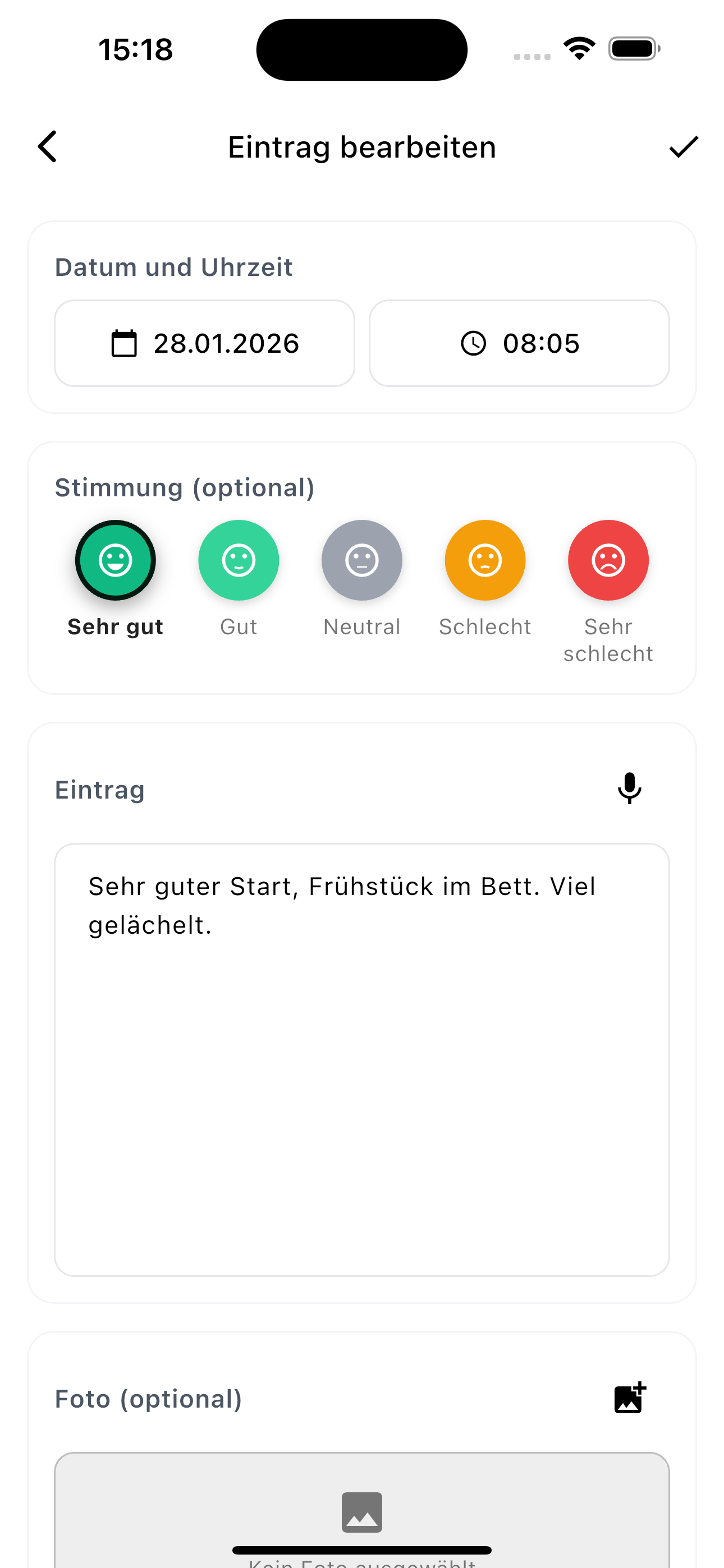 Notiz per Spracheingabe erstellen