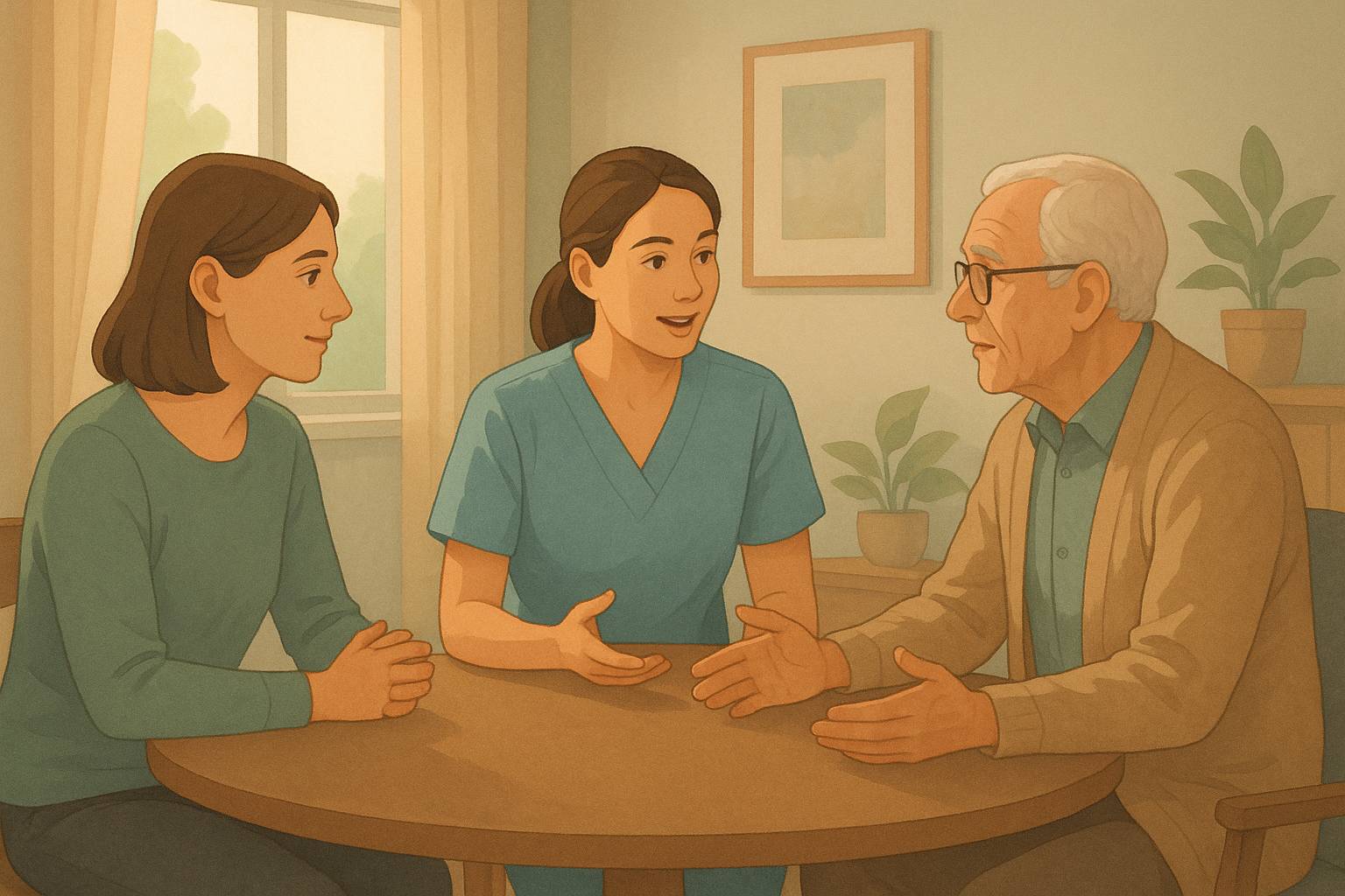 Konflikte in der Pflege lösen: Kommunikation zwischen Familie, Pflegedienst und Patient