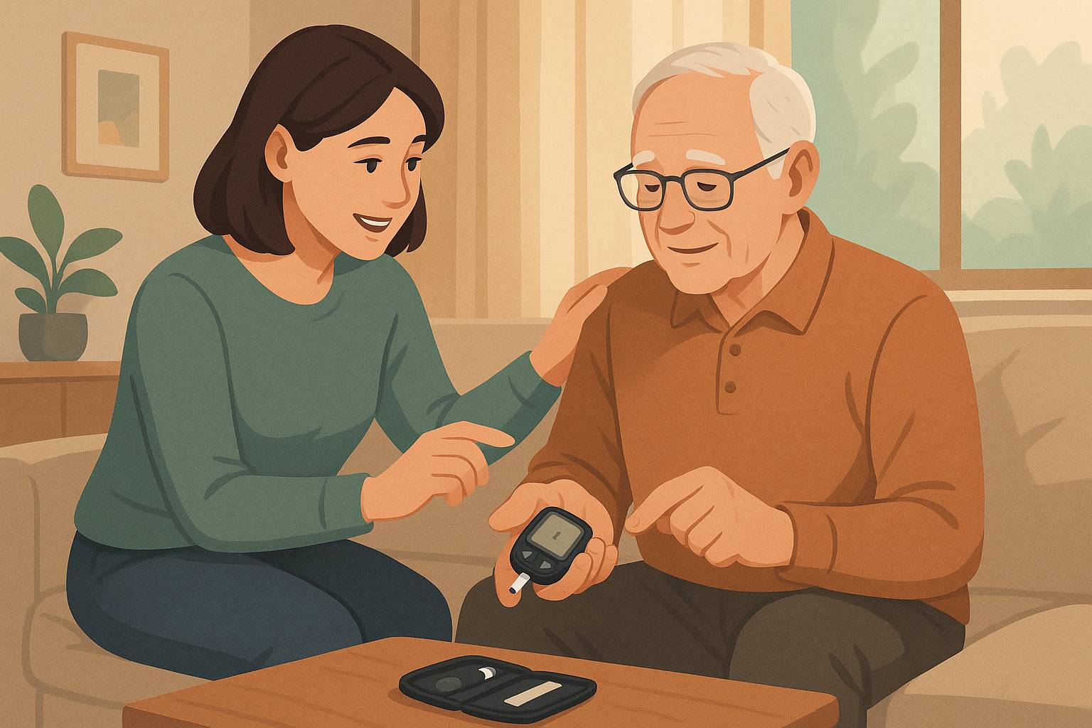 Diabetes-Pflege zu Hause: Praktischer Leitfaden für Angehörige