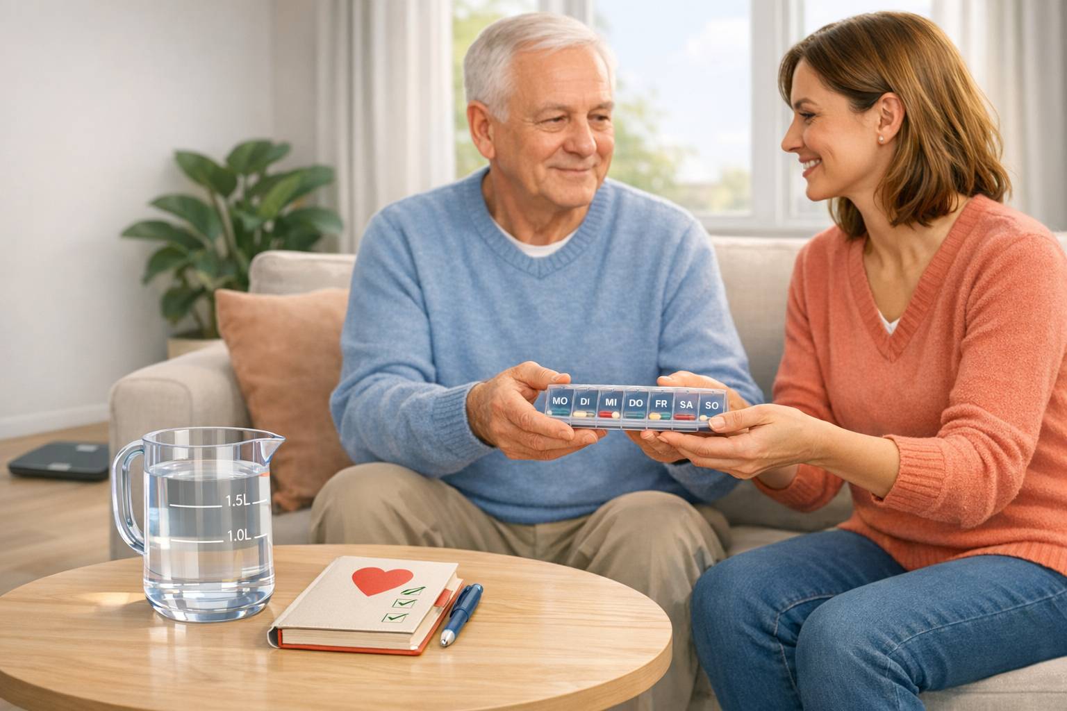 Herzinsuffizienz-Pflege zu Hause